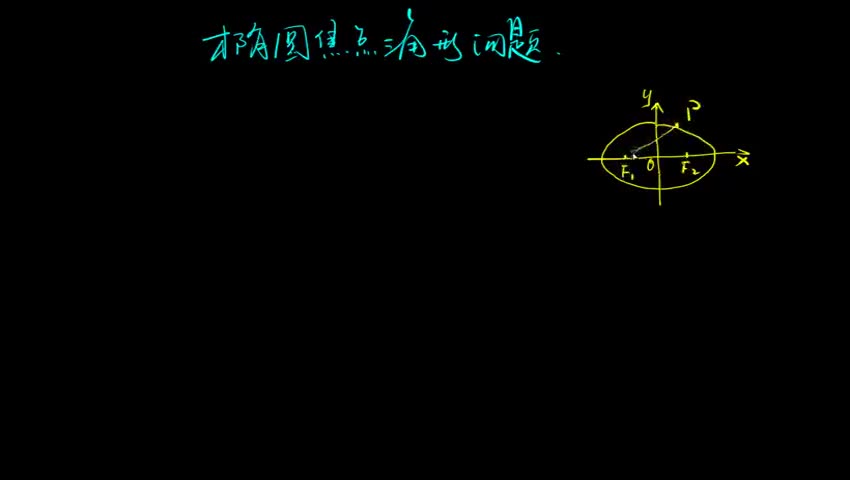 椭圆焦点三角形问题