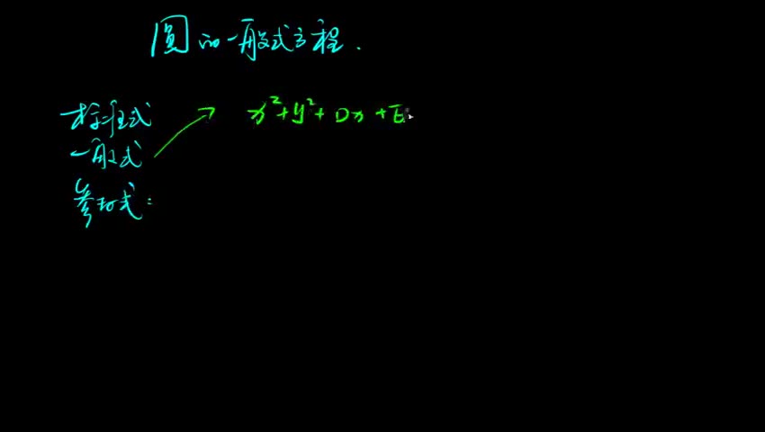圆的一般式方程
