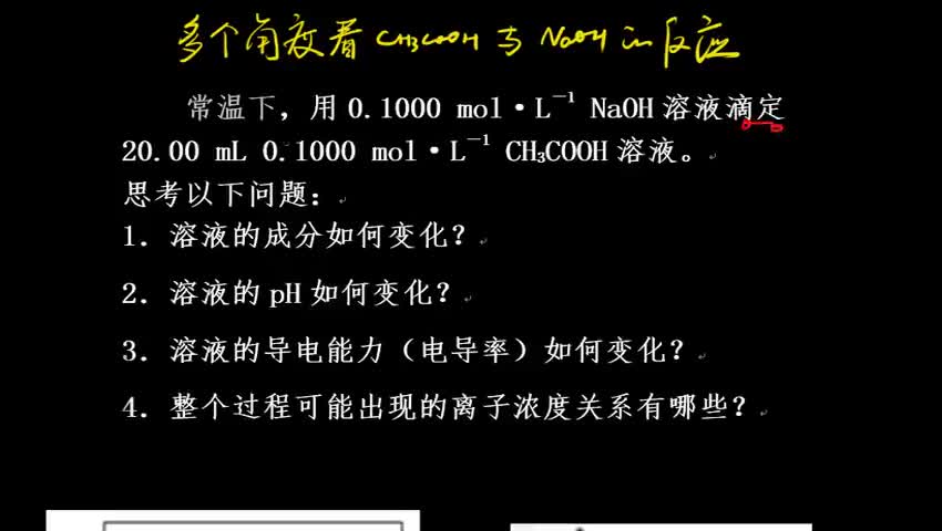 不同的角度看醋酸和氢氧化钠的反应