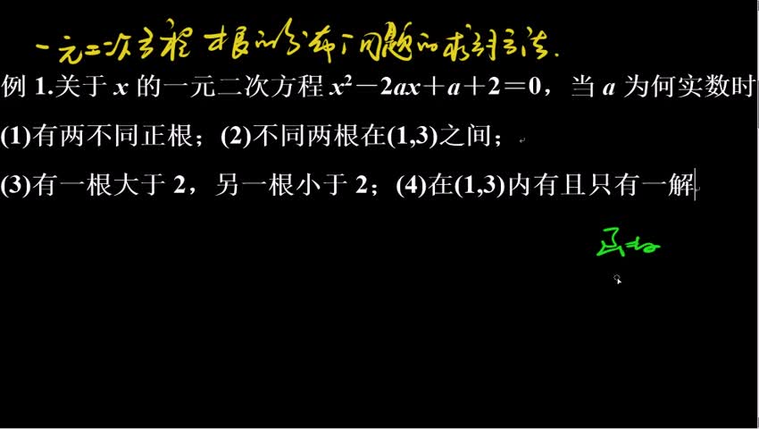 一元二次方程根的分布问题求解方法