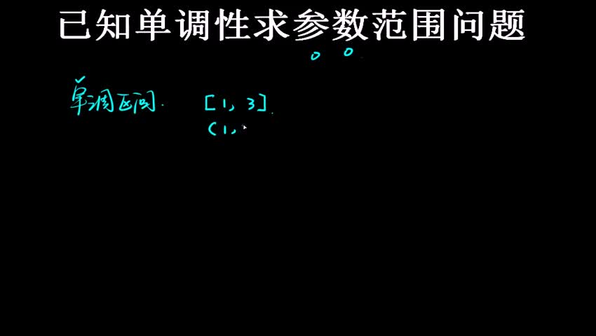 2.2.2 已知单调性求参数范围问题