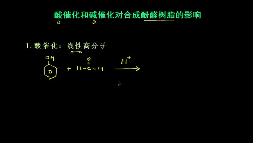 5.2.1.2-1 酸催化和碱催化对合成酚醛树脂的影响
