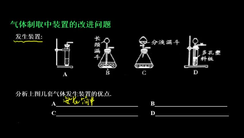 [名师点拨]气体发生装置改进