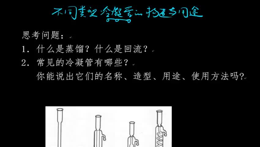 不同类型冷凝管的结构与用途