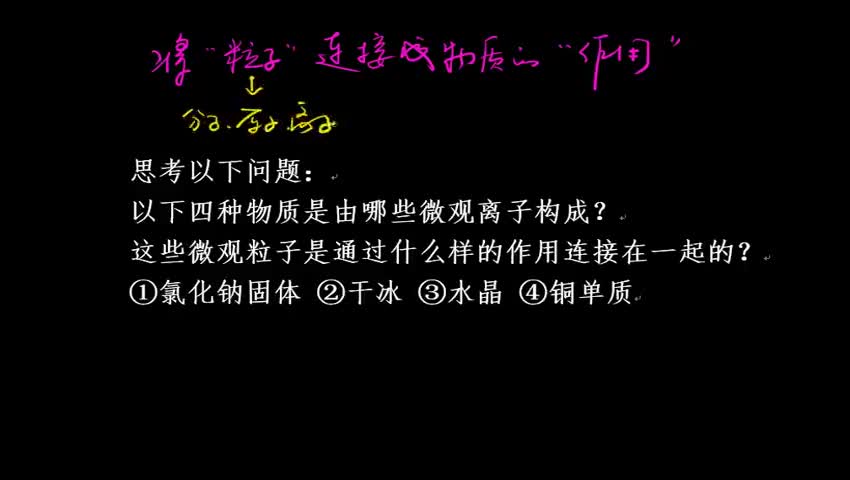 3-1 谈谈将粒子连接为物质的那些“作用”