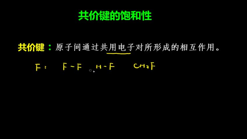 2.1.1 共价键的饱和性