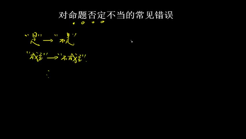 1.1.9 对命题否定不当的常见错误
