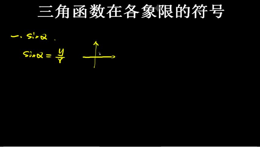 1.2.1.3 三角函数在各象限的符号