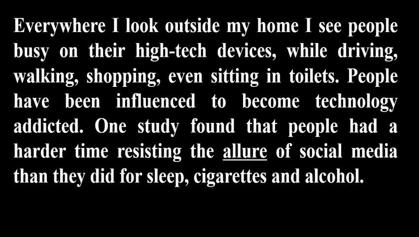 whats the authors attitude towards the overusing of high-tech