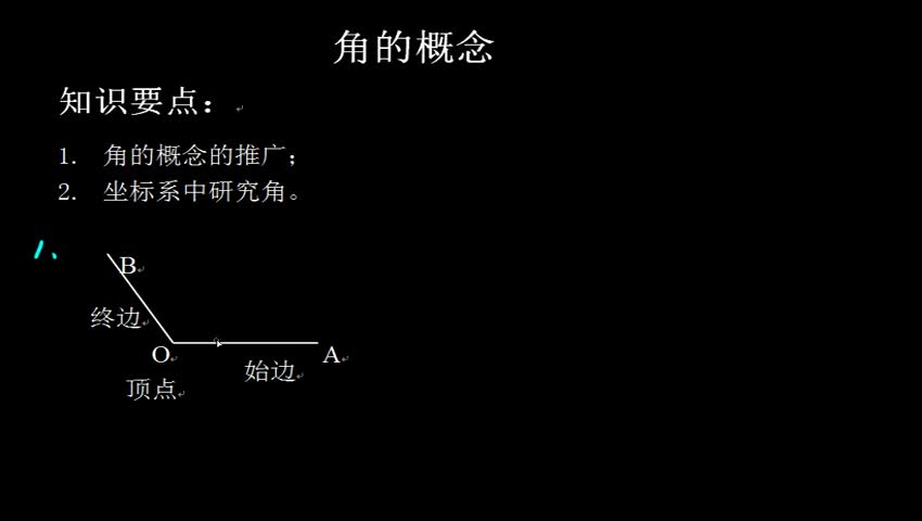 1.1.1.1 角的概念